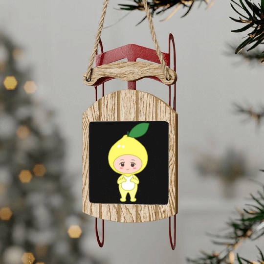 back to school Lemon Sled Ornaments