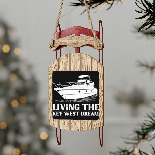 Florida LIVING THE KEY-WEST DREAM Florida Keys Sled Ornaments