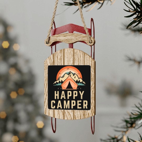 Happy Camper - Camping Lover Sled Ornaments