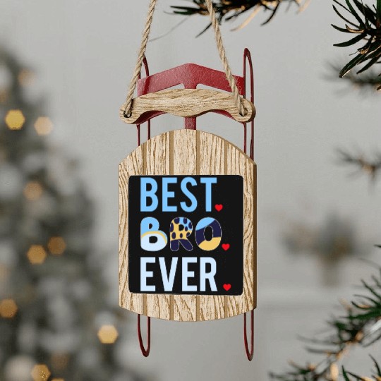 Blue Heeler Dog Brother Family Costumes DIY Sled Ornaments