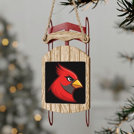 Cardinal Head for Sled Ornaments