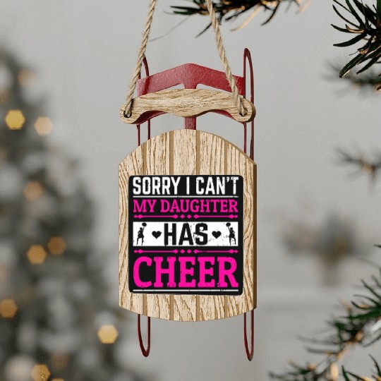 My Daughter Cheer Mom Cheerleading Mother's Day Sled Ornaments
