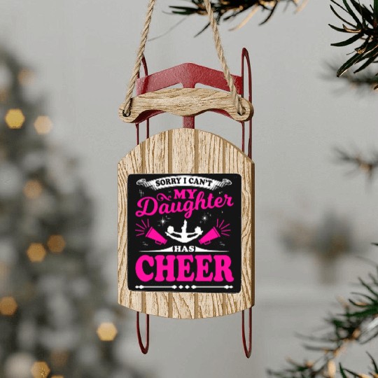 My Daughter Cheer Mom Cheerleading Mother's Day Sled Ornaments