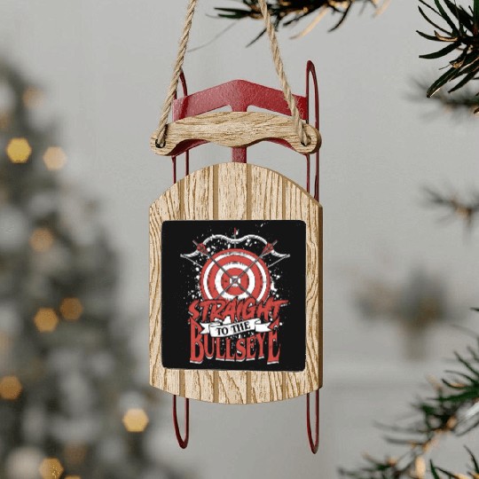 Archery Archer Straight to the bullseye Sled Ornaments