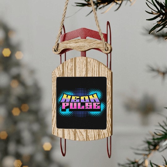 Neon Pulse - Vibrant Y2K Streetwear Vibes Sled Ornaments