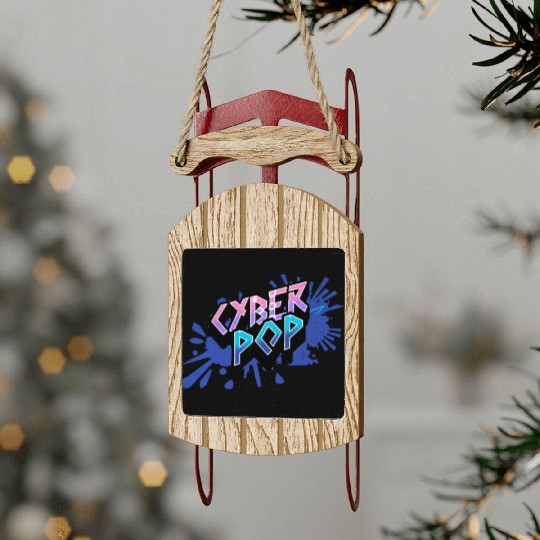 Cyber Pop - Vibrant Y2K Streetwear Aesthetic Sled Ornaments