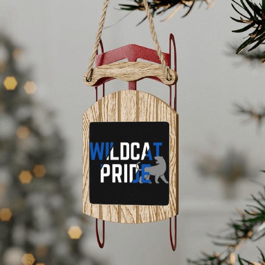 Wildcats Pride Go Sled Ornaments