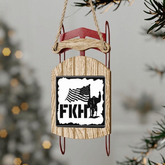 Bigfoot FKH Flag LIKE US ON FACEBOOK # Sled Ornaments