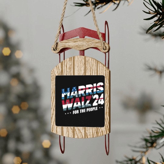 Harris Walz 2024 Kamala Harris Sled Ornaments