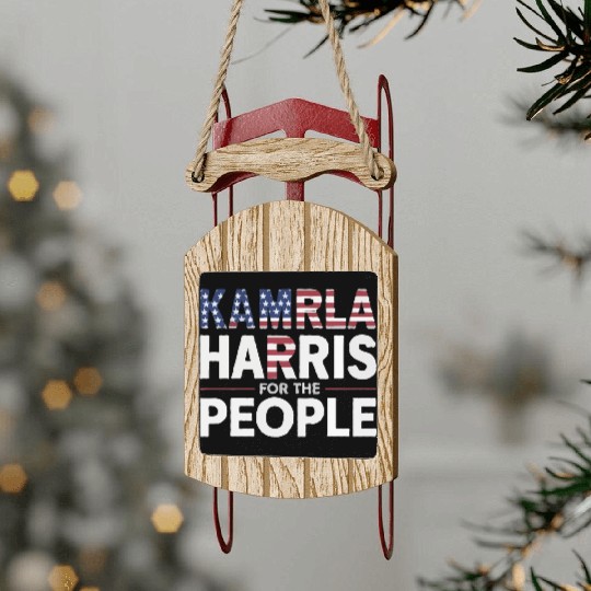 Kamala Harris for the People Sled Ornaments