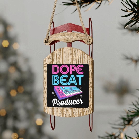 80s Beat Maker Dope Beat Analog Music Producer Sled Ornaments