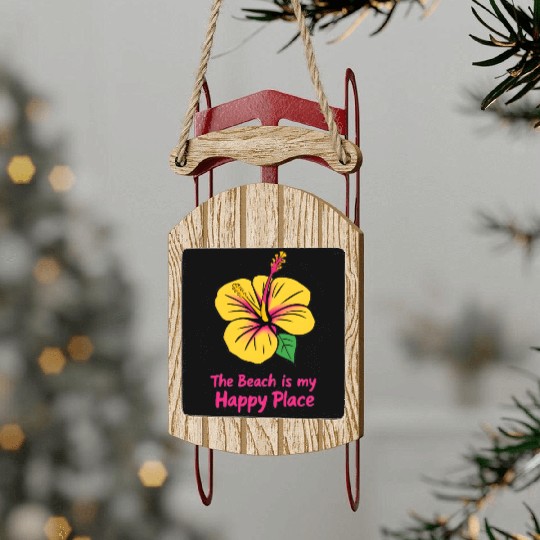 Hibiscus Harmony Sled Ornaments