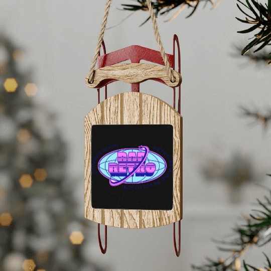 Rad Retro Revolution - 80s Neon Style Sled Ornaments