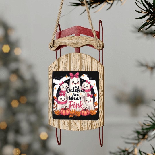 halloween Sled Ornaments
