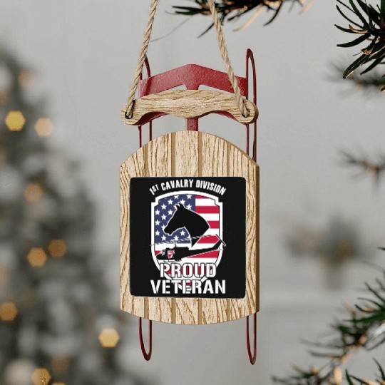 US ARMY VIETNAM VETERAN Sled Ornaments