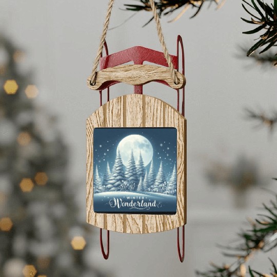 Winter Wonderland Sled Ornaments