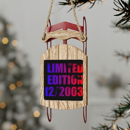 21st birthday Limited Edition 12/2003 Sled Ornaments