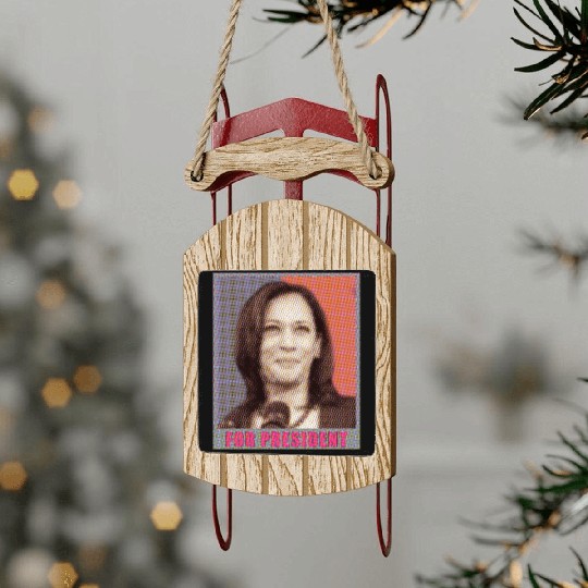 KAMALA Harris PRESIDENT Sled Ornaments