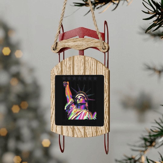 Vote Like She Would - Stars and Stripes edition Sled Ornaments