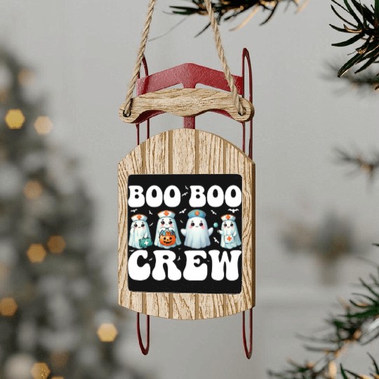 Boo Boo Crew Nurse Gifts Funny Halloween Costume Sled Ornaments