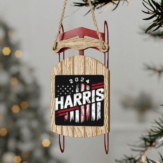 Kamala Harris For President 2024, Kamala 2024 Sled Ornaments