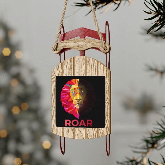 Roar King Lion Sled Ornaments