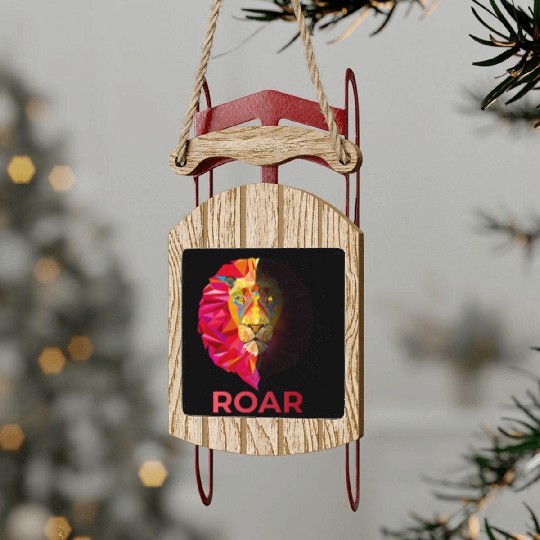 Roar King Lion Sled Ornaments