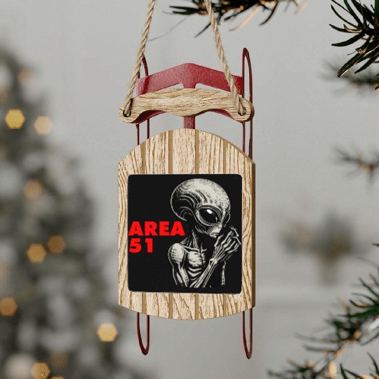 AREA 51 Sled Ornaments