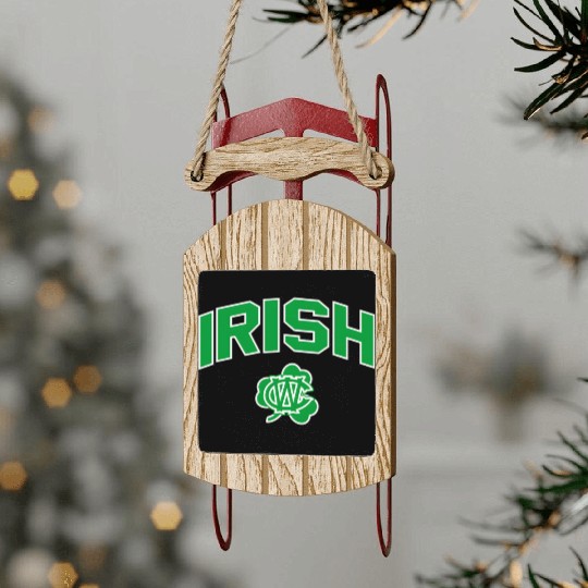 IRISH WEST CATHOLIC Sled Ornaments