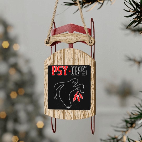 Psy-ops Secret Military Group US Armed Forces Sled Ornaments