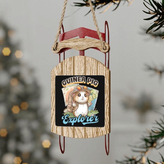 Guinea Pig Guinea Pig Explorer Sled Ornaments