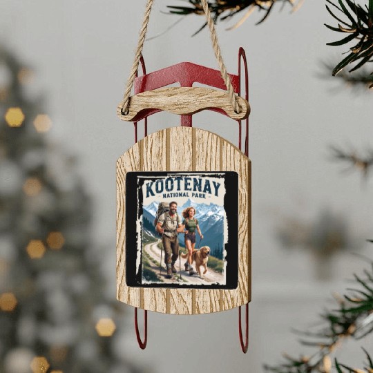 Kootenay National Park Adventure Nature Sled Ornaments