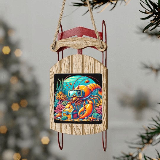 Shrimp Exploration-Underwater Adventure Sled Ornaments