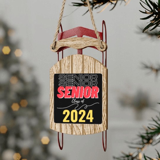 Senior Class of 2024 Sled Ornaments