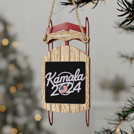Kamala Harris 2024 For President: Wear Your Vote Sled Ornaments
