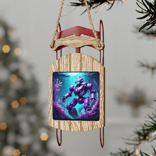 underwater military robot Sled Ornaments