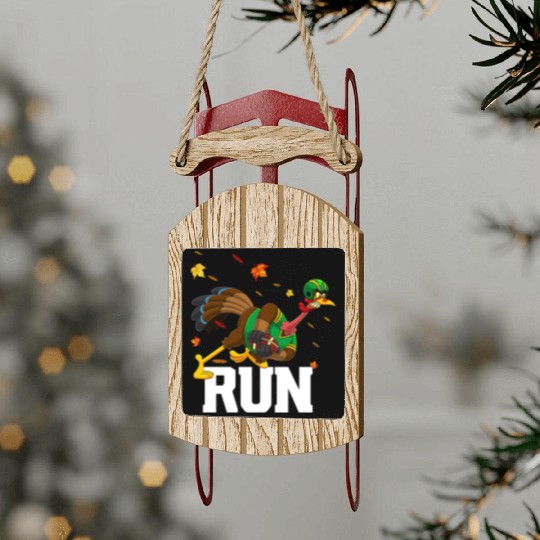 Turkey Run Costume Football Thanksgiving Running T Sled Ornaments