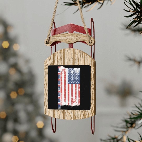 UNION JACK FLAG UNITED KINGDOM GREAT BRITAIN ENGLA Sled Ornaments