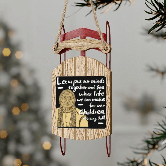 Indigenous People Logos Sled Ornaments