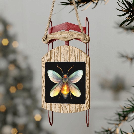 Shiny Firefly Sled Ornaments