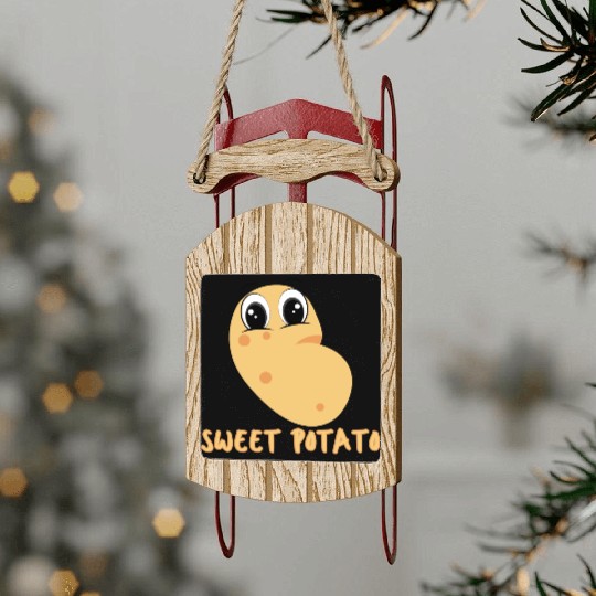 Sweet cute potato Sled Ornaments
