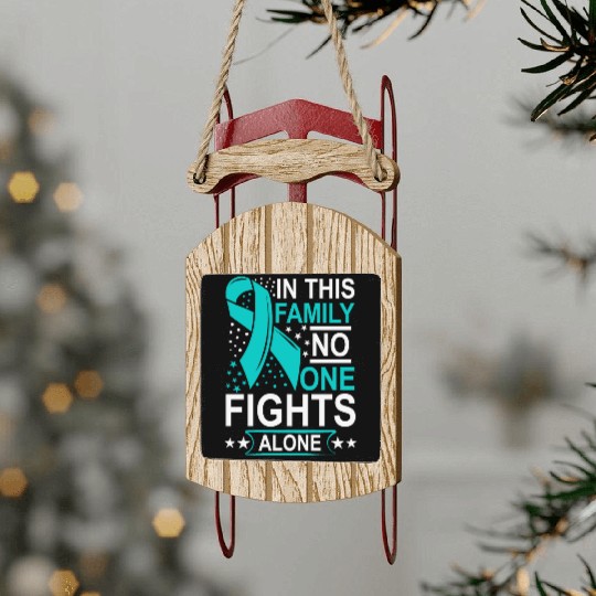 Wellness Collection - Family, No-one Fights Alone Sled Ornaments
