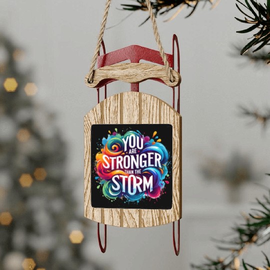 Wellness Collection - Stronger Than the Storm Sled Ornaments