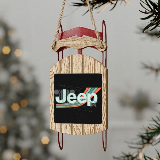 Jeep Painted Angles Design Sled Ornaments