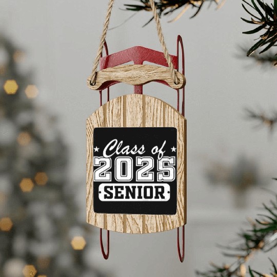 Class of 2025 Senior Graduation Back To School Sled Ornaments