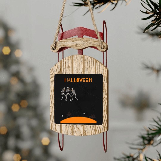 spooky season stuff Sled Ornaments