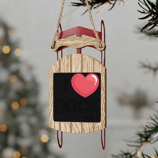 Funny I Love Cocktails 1 Sled Ornaments