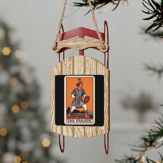 The Fanatic Fantasy Football Tarot Card Football Sled Ornaments