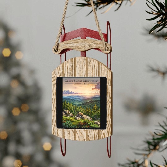 Sunset Serenity - Great Smoky Mountains Sled Ornaments