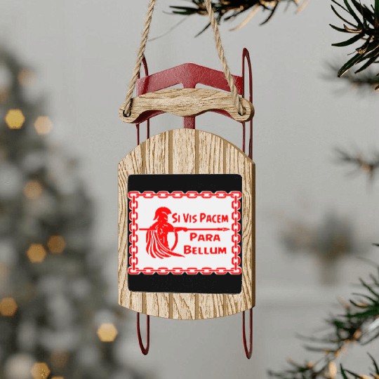 Spartan Si Vis Pacem Para Bellum LIKE US ON FB #U Sled Ornaments